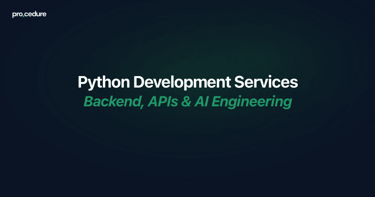 Python Development Services | Backend, APIs & AI Engineering