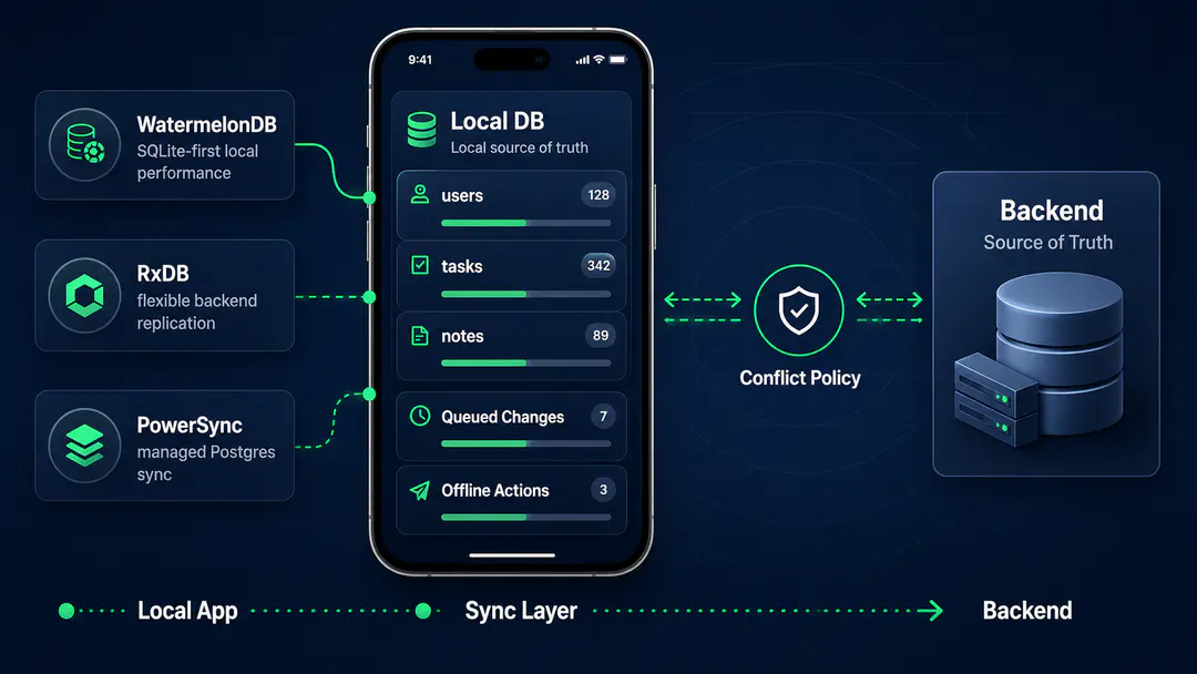 React Native Offline-First in 2026: WatermelonDB vs RxDB vs PowerSync