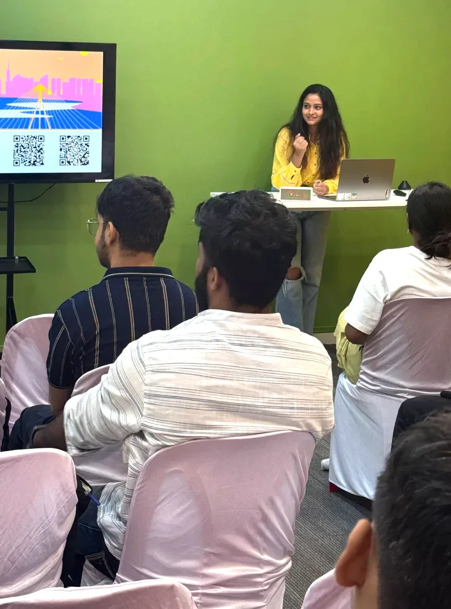 Saigita presenting at Mumbai Meets AI